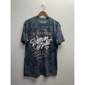 Affliction Chris Kyle Shirt Warrior Spirit American Sniper Gray Y2K 2000s Large